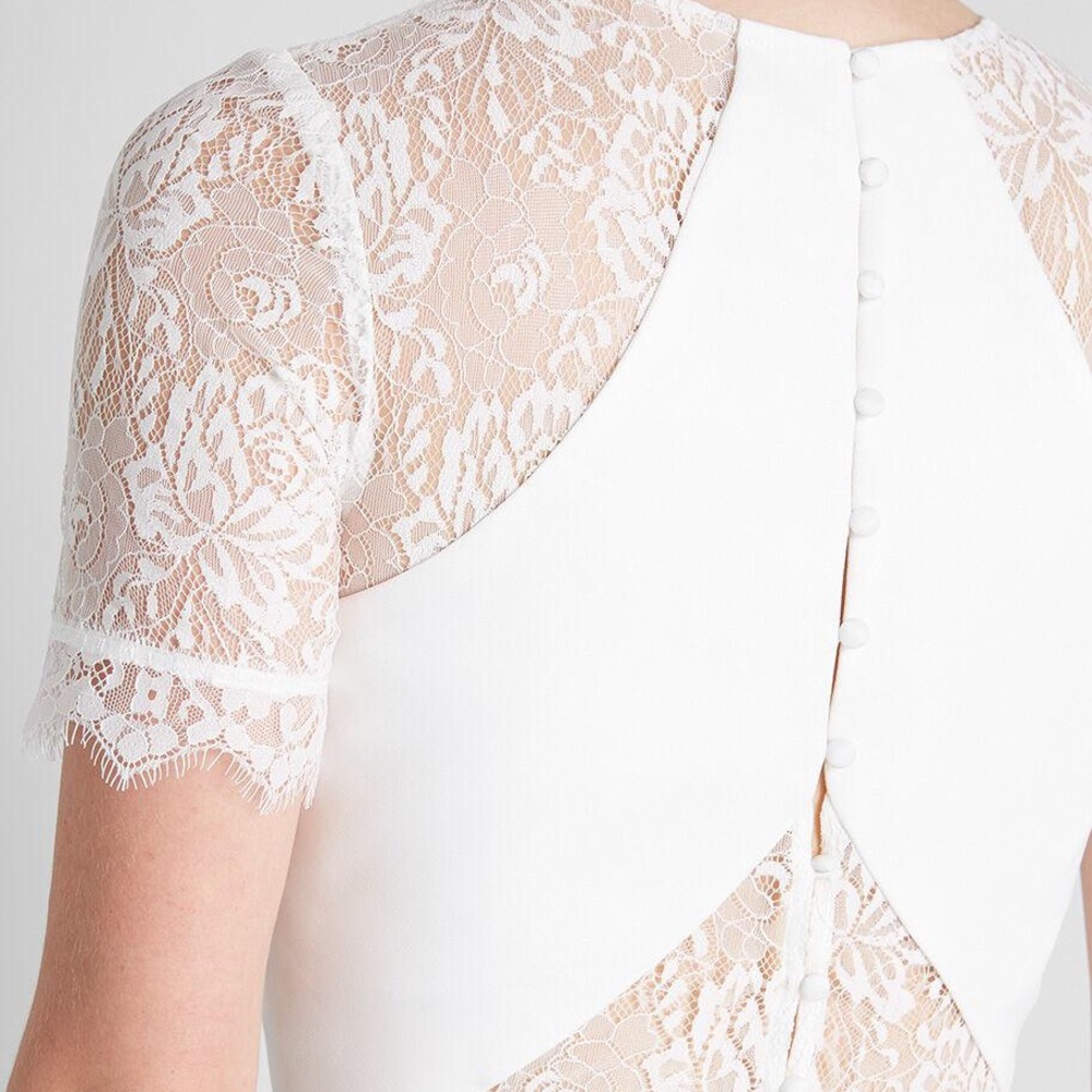 Chichi London Sheer Romance White High Low Dress